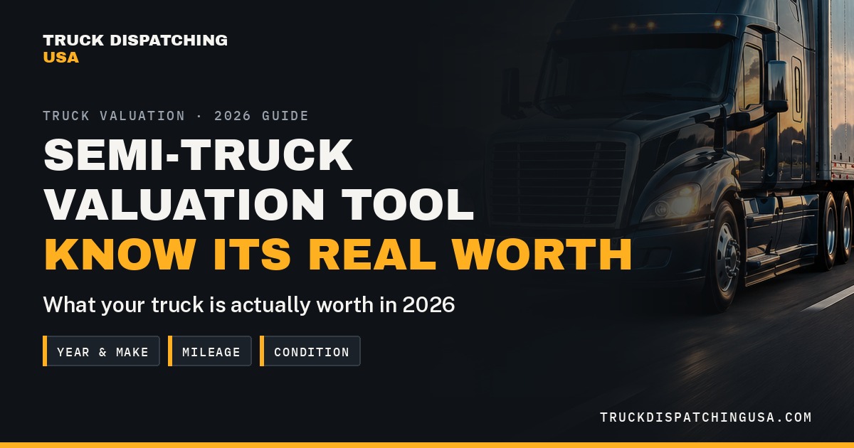 Semi-Truck Valuation Tool: Know Your Truck's Real Worth (2026)